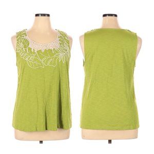 Croft & Barrow Plus Lime Green Sleeveless Top